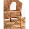 Fauteuil en rotin patiné marron Léa