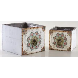Corbeilles tiroirs motif mandala