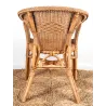Fauteuil en rotin patiné marron Léa