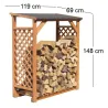Abri bûches en bois coloris miel