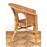 Fauteuil en rotin patiné marron Léa