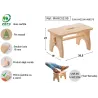 Repose-pieds marche-pieds en pin brut