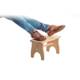 Repose-pieds marche-pieds en pin brut