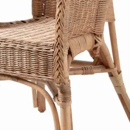 Fauteuil avec coussin en moelle de rotin Galep
