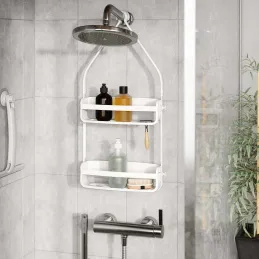 Support accessoires de douche 2 étagères Flex
