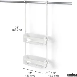 Support accessoires de douche 2 étagères Flex
