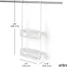 Support accessoires de douche 2 étagères Flex