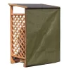 Abri bûches en bois coloris miel