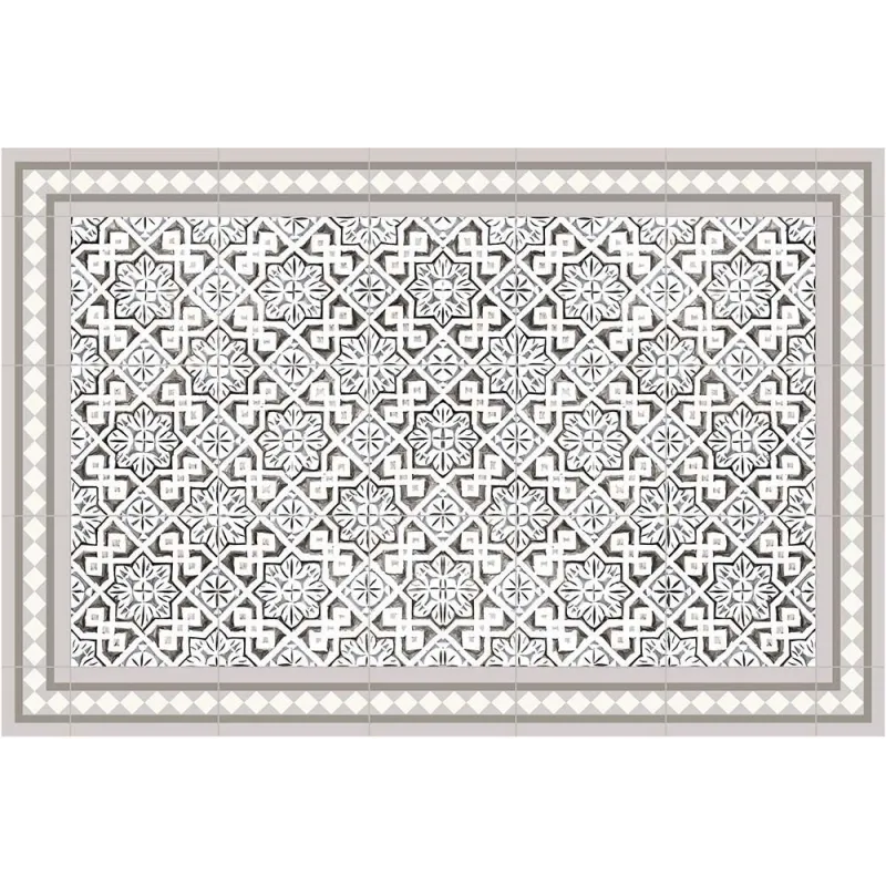Tapis intérieur extérieur en vinyle carreaux marocains