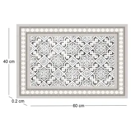 Tapis intérieur extérieur en vinyle carreaux marocains