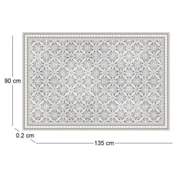 Tapis intérieur extérieur en vinyle carreaux marocains