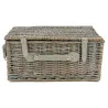 Panier pique-nique osier gris avec compartiment isotherme