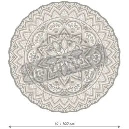 Tapis intérieur extérieur en vinyle Mandala