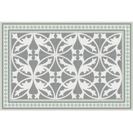 Tapis intérieur extérieur en vinyle carreaux de ciment feuilles