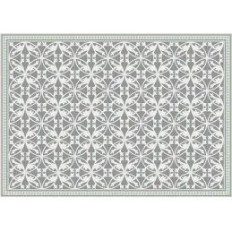 Tapis intérieur extérieur en vinyle carreaux de ciment feuilles
