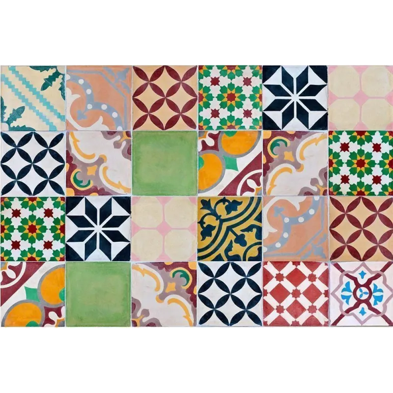 Tapis intérieur extérieur en vinyle mosaique