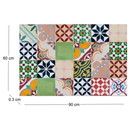 Tapis intérieur extérieur en vinyle mosaique