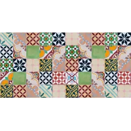 Tapis intérieur extérieur en vinyle mosaique
