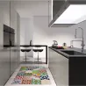 Tapis intérieur extérieur en vinyle mosaique
