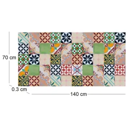 Tapis intérieur extérieur en vinyle mosaique