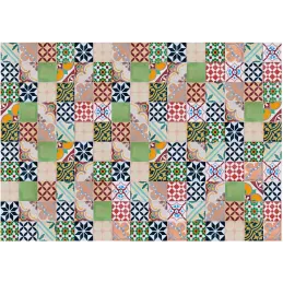 Tapis intérieur extérieur en vinyle mosaique