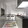 Tapis intérieur extérieur en vinyle mosaique