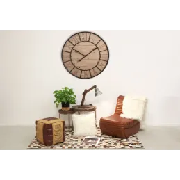 Horloge en bois et métal Industrie