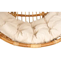 Balancelle en rotin à suspendre avec coussin