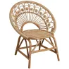 Fauteuil pétale en rotin naturel