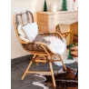 Fauteuil en rotin croco avec coussin Bontang