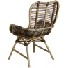 Fauteuil en rotin croco avec coussin Bontang