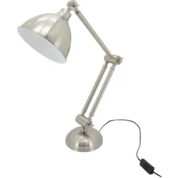 Lampe de bureau en acier brossé Loft