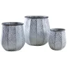 Cache-pots en métal patiné (Lot de 3)