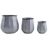 Cache-pots en métal patiné (Lot de 3)