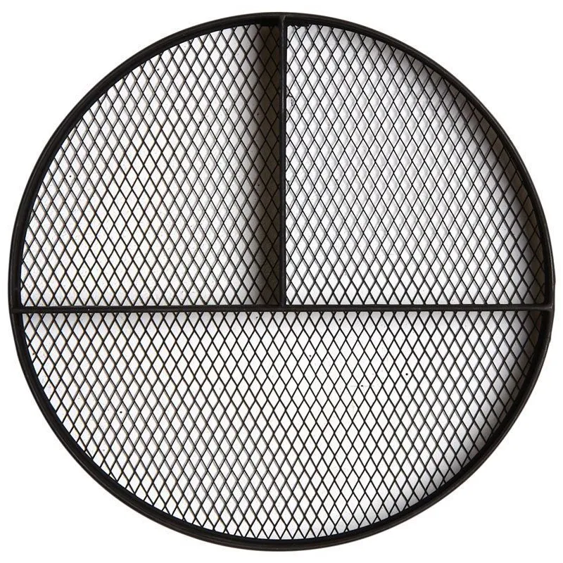 Etagère ronde murale fond grillagé