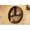 Etagère ronde murale fond grillagé