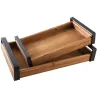 Plateaux modernes en bois (Lot de 2)