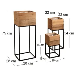 Sellettes jardinières Lofty (Lot de 3)