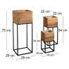 Sellettes jardinières Lofty (Lot de 3)