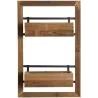 Double jardinière murale en bois Lofty