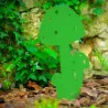 Champignon déco en métal vert