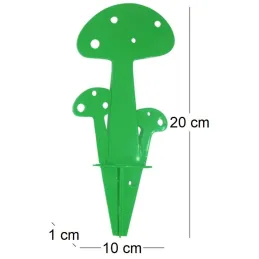 Champignon déco en métal vert