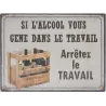 Plaque en métal humour 21 x 15 cm