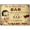 Plaque en métal humour 21 x 15 cm
