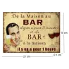Plaque en métal humour 21 x 15 cm