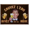 Plaque en métal humour 21 x 15 cm