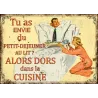 Plaque en métal humour 21 x 15 cm