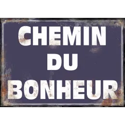 Plaque en métal humour 21 x 15 cm