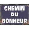 Plaque en métal humour 21 x 15 cm