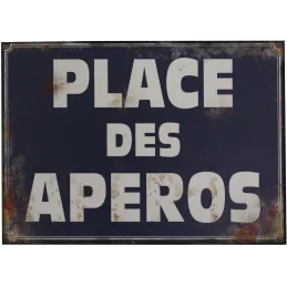 Plaque en métal humour 21 x 15 cm